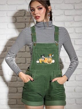 Disney Mickey & Minnie Mouse Corduroy Overalls